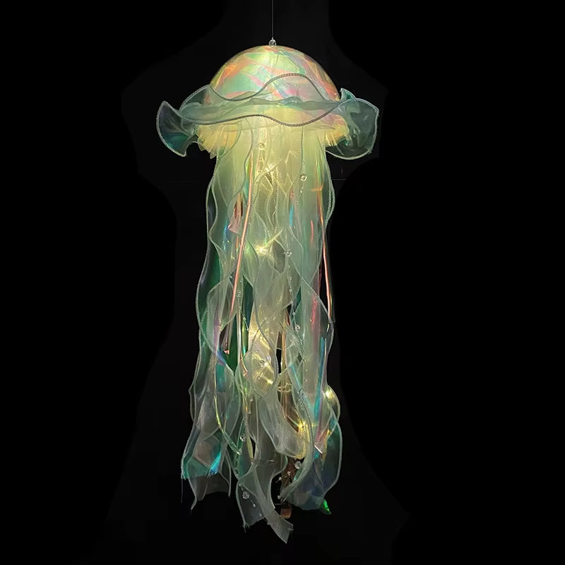 22*55Cm Colorful Jellyfish Lantern Ocean Animals Happy under the Sea Theme Birthday Party Decor Jellyfish Lantern Photo Props