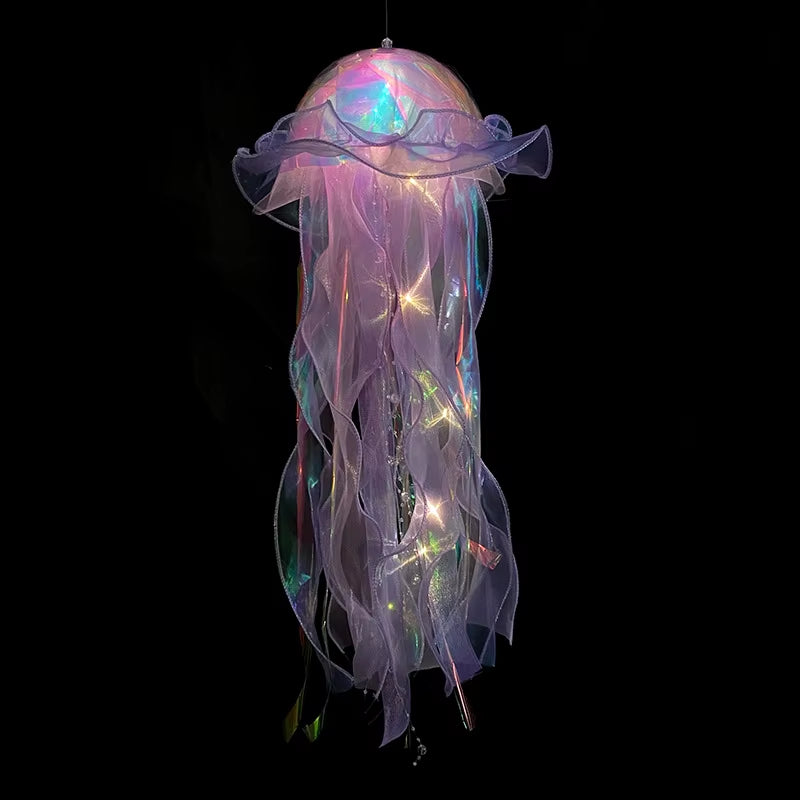 22*55Cm Colorful Jellyfish Lantern Ocean Animals Happy under the Sea Theme Birthday Party Decor Jellyfish Lantern Photo Props