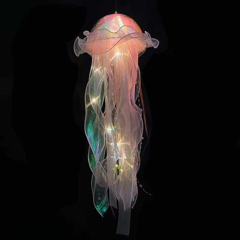 22*55Cm Colorful Jellyfish Lantern Ocean Animals Happy under the Sea Theme Birthday Party Decor Jellyfish Lantern Photo Props